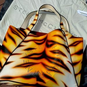 Stella McCartney tote. Tiger print.